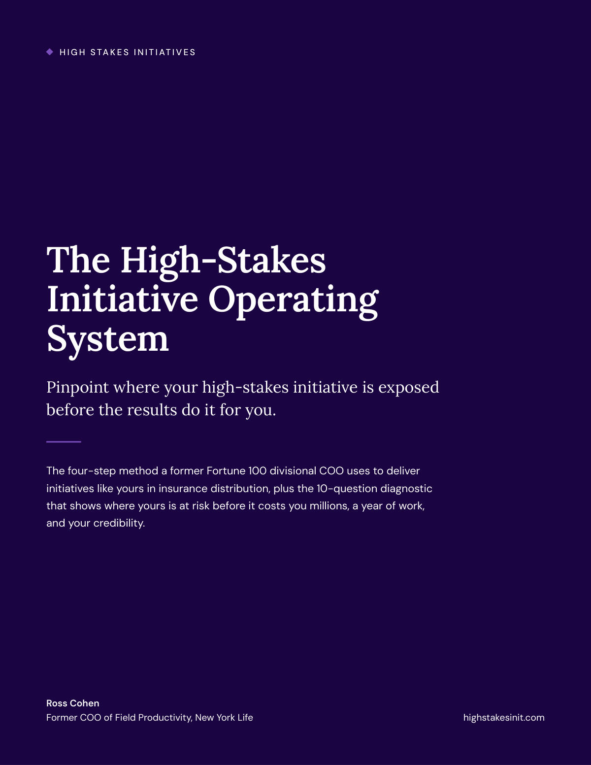 Cover of the guide The High-Stakes Initiative Operating System